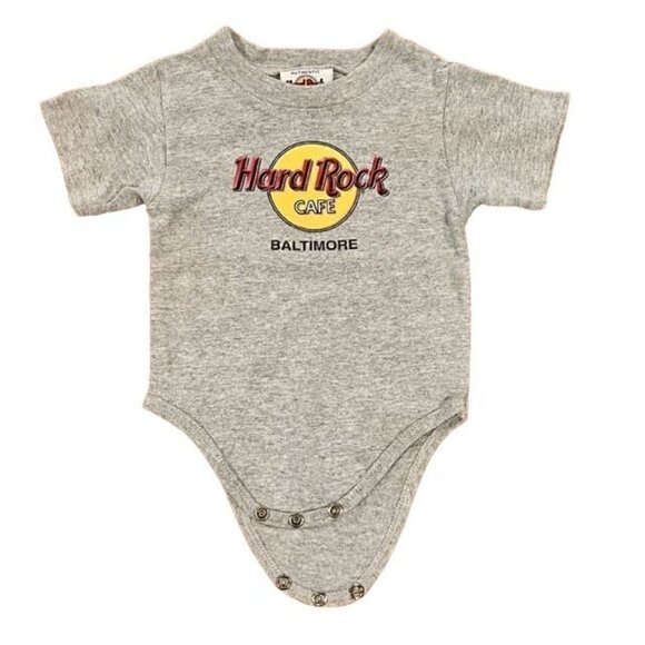 Hard Rock Cafe Other - Hard Rock Café BALTIMORE Baby Gray Short Sleeve One-Piece  12M